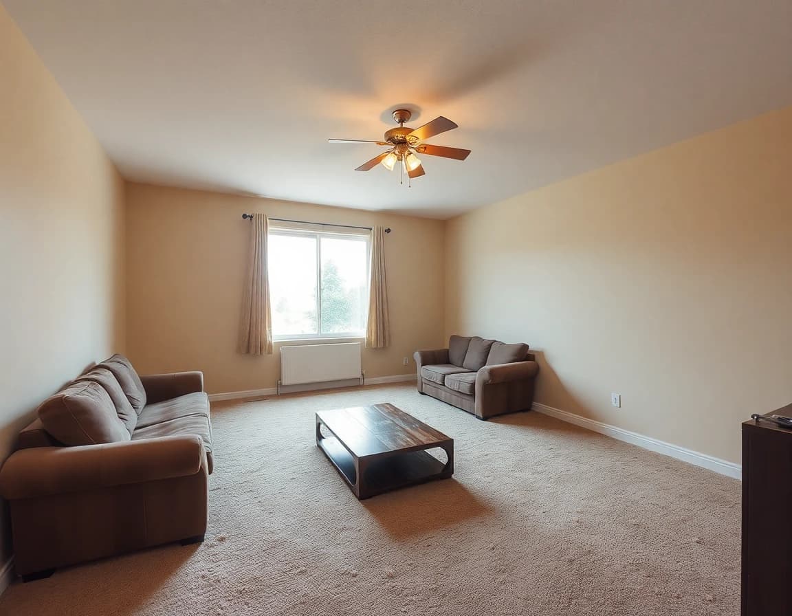 Before photo of living room needing AI interior design transformation
