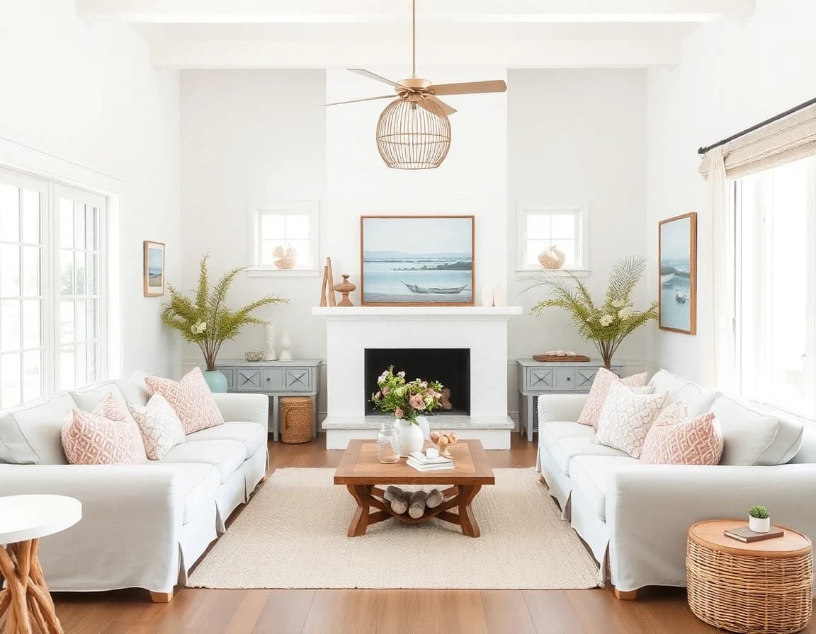 Coastal interior design style - AI home design app example