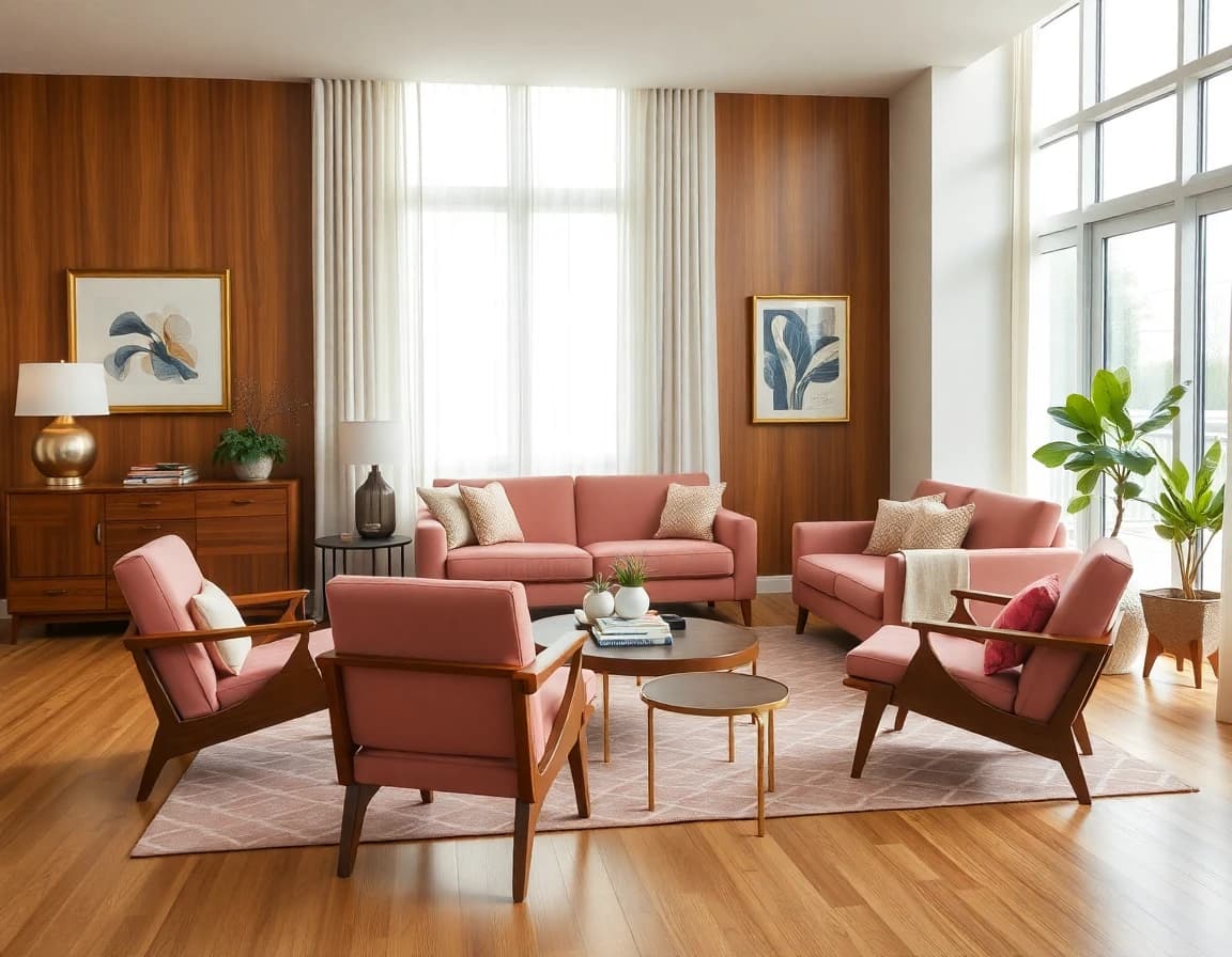 Mid-Century interior design style - AI home design app example