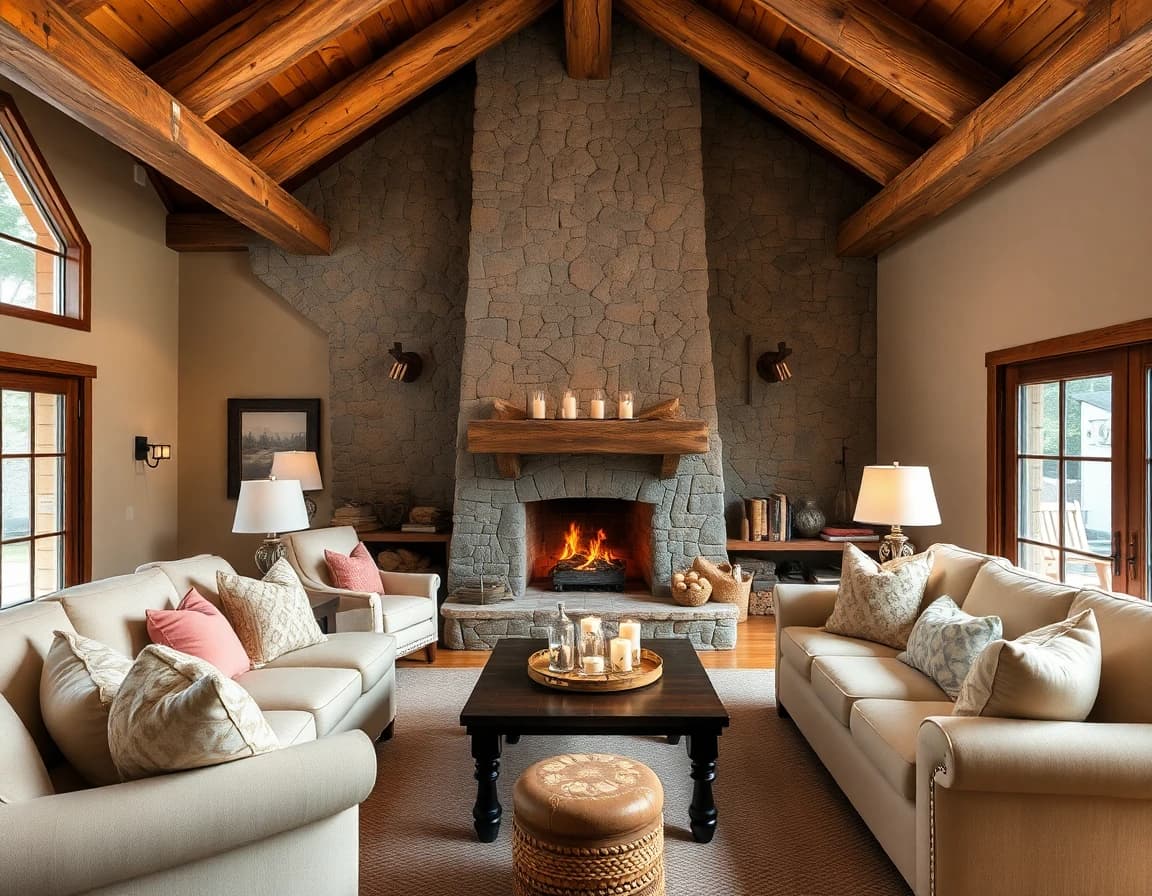 Rustic interior design style - AI home design app example